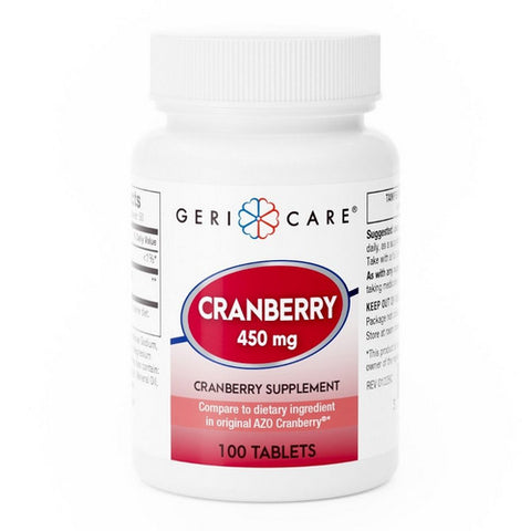 McKesson, Dietary Supplement Geri-Care Cranberry Extract 450 mg Strength Tablet 100 per Bottle, 100 Tablets