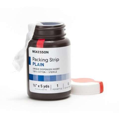 McKesson, Wound Packing Strip Non-Impregnated 1/2 Inch X 5 Yard Sterile Plain, Count of 12