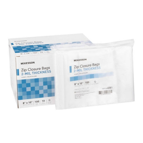 McKesson, Zip Closure Bag McKesson 8 X 10 Inch Polyethylene Clear, 1 Pack
