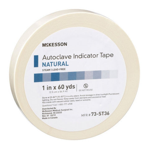 McKesson, Steam Indicator Tape McKesson 1 Inch X 60 Yard Steam, 1 Roll