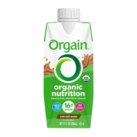 Orgain, Oral Supplement Orgain  Organic Nutritional Shake Iced CafÃ© Mocha Flavor 14 oz. Container Carton Rea, Count of 12