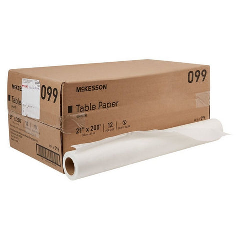 McKesson, Table Paper 21 Inch Width 225 Foot Length White Smooth 18-914, Count of 12
