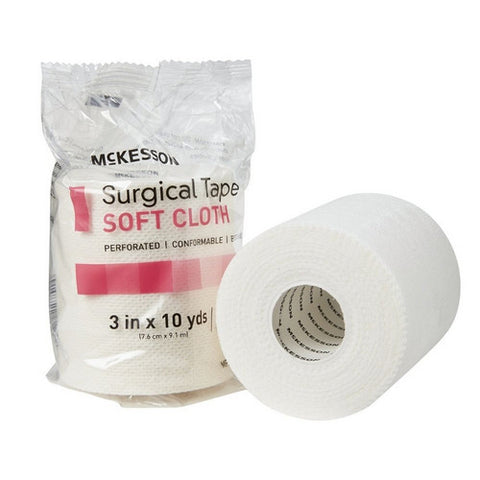 McKesson, Medical Tape McKesson Cloth 3 Inch X 10 Yard White NonSterile, Case Of 12
