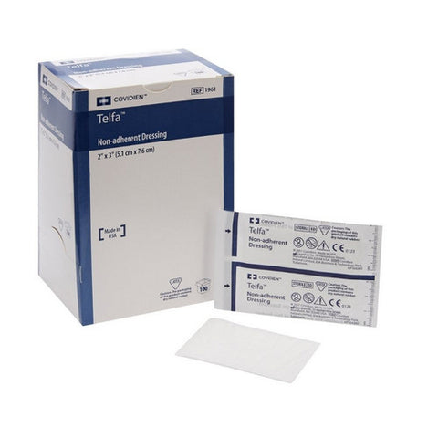 Cardinal, Non-Adherent Dressing TelfaOuchless Cotton 2 X 3 Inch Sterile, Case Of 24