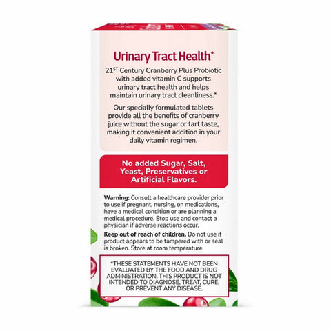 21st Century, Cranberry + Probiotic, 60 Tabs