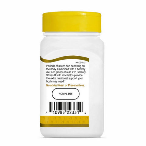 21st Century, Stress B with Zinc, 66 Tabs