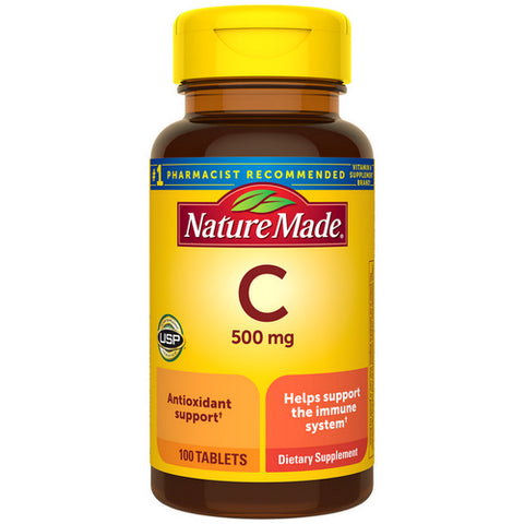 Nature Made, Vitamin C, 500mg, 100 Caplets