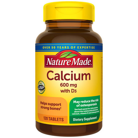 Nature Made, Calcium with Vitamin D, 500 mg, 120 Tabs
