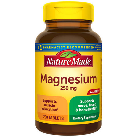 Nature Made, Magnesium, 250 mg, 200 Tabs