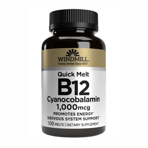 Windmill Health, Vitamin B12, 1000mcg, Sublingual 100 Tabs