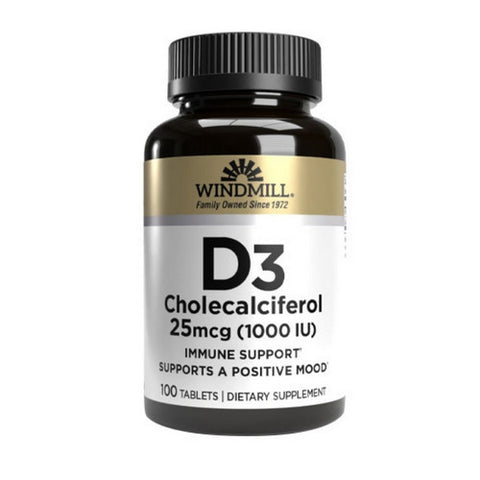 Windmill Health, Vitamin D, 1000 IU 100 Count