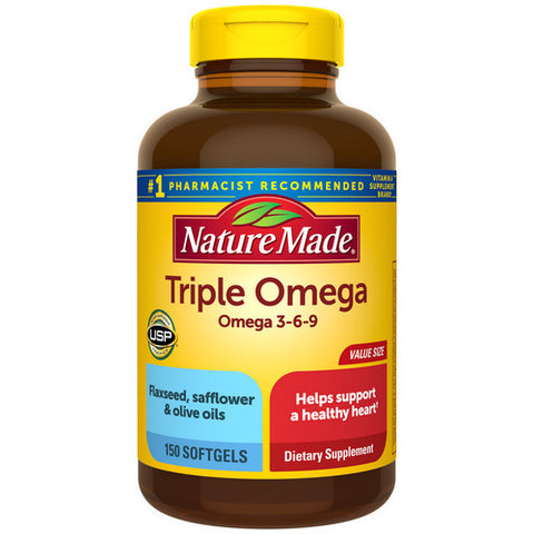Nature Made, Triple Omega 3-6-9, 150 Liquid Softgels