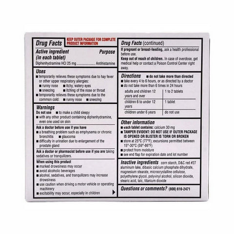 Major Pharmaceuticals, Banophen, 25mg, 100 Each