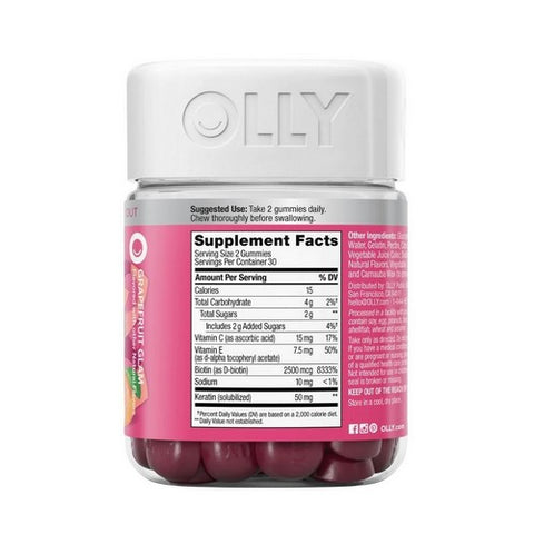 Olly, Undeniable Beauty Graprefruit Glam, 60 Count