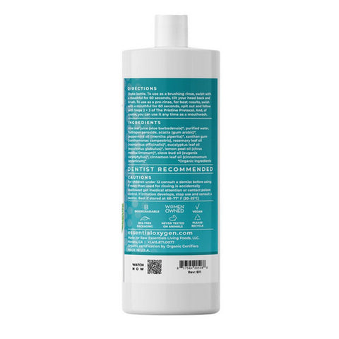 Essential Oxygen, Organic Brushing Rinse, Peppermint 32 Oz