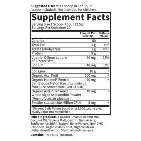 Garden of Life, Collagen Super Beauty Powder, Blueberry Acai, 270 Grams Powder