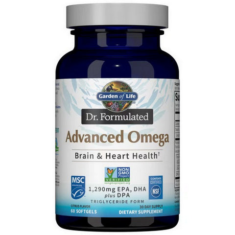 Garden of Life, Dr. Formulated Advanced Omega, Lemon, 60 Softgels