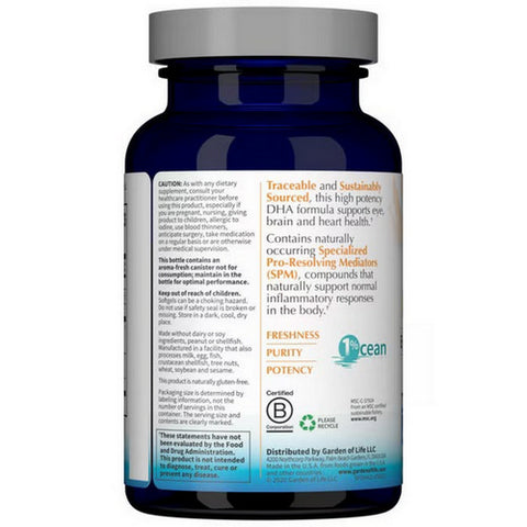 Garden of Life, Dr. Formulated DHA, Lemon, 30 Softgels