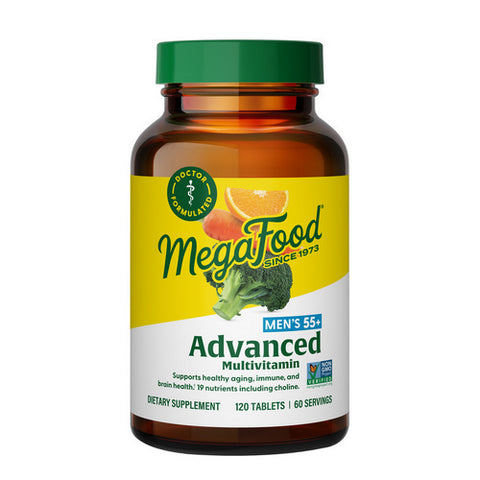 MegaFood, Men's 55+ Advanced Multivitamin, 120 Tabs