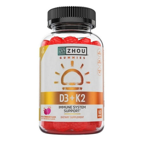 Zhou Nutrition, K2 + D3 Gummies, 60 Count