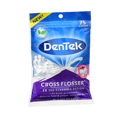 Dentek, Cross Flosser Floss Picks, 75 Count