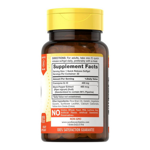 Sundance, CoQ 10, 400 mg, 30 Softgels