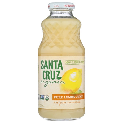 Juice Lemon 100% Org Case of 8 X 16 Oz by Santa Cruz
