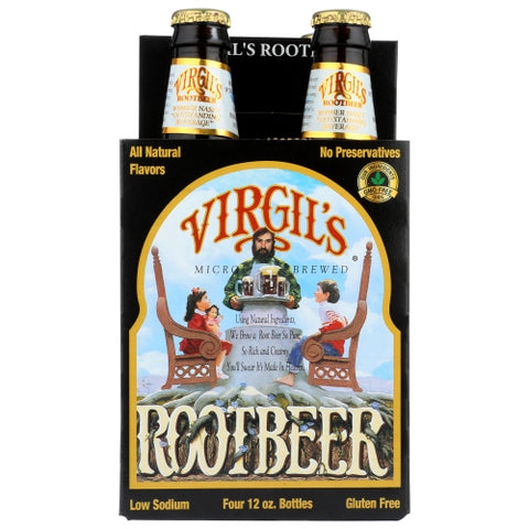Soda Root Beer 4Pk Case of 6 X 48 Oz by Virgils