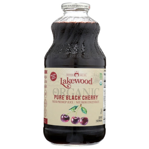 Juice Black Cherry Pure O Case of 6 X 32 Oz by Lakewood Organic