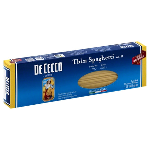 De Cecco, Pasta Spaghetti Thin, Case of 20 X 16 Oz