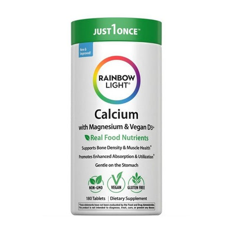 Rainbow Light, Calcium Real Food Nutrients (Food-Based Calcium), 500 mg, 180 Tabs