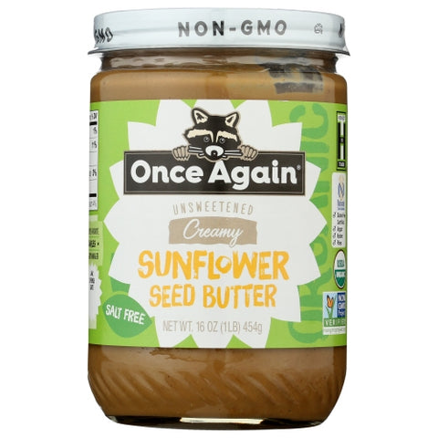 Once Again, Sunflower Seed Butter Creamy Unsweetened, 16 Oz(Case Of 6)
