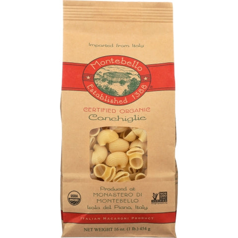 Montebello, Organic Conchiglie, 16 Oz(Case Of 12)