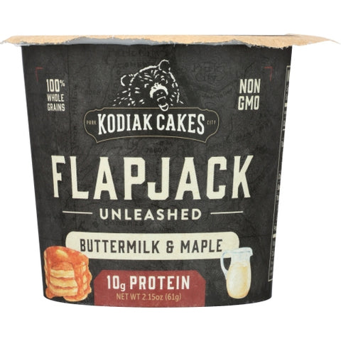Kodiak Cakes, Power Cakes Unleashed Flapjack On The Go Buttermilk And Maple, 2.15 Oz(Case Of 12)