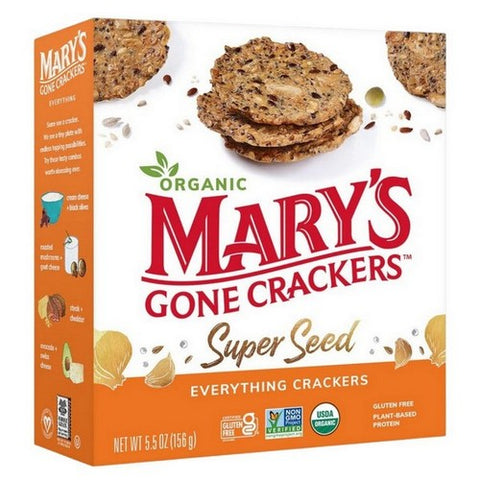Mary's Gone Crackers, Super Seed Crackers Everything, 5.5 Oz(Case Of 6)