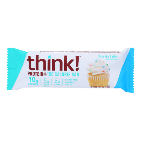 Thinkthin Protein And Fiber Bars Cupcake Batter Case of 10 X 1.41 Oz by Think!