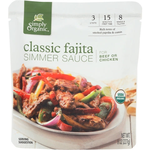 Sauce Fajita Simr Org Case of 6 X 8 Oz by Simply Organic