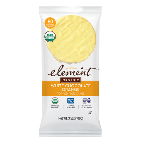 Element Snacks, Organic Dipped Rice Cakes Vanilla Orange, 3.5 Oz(Case Of 6)