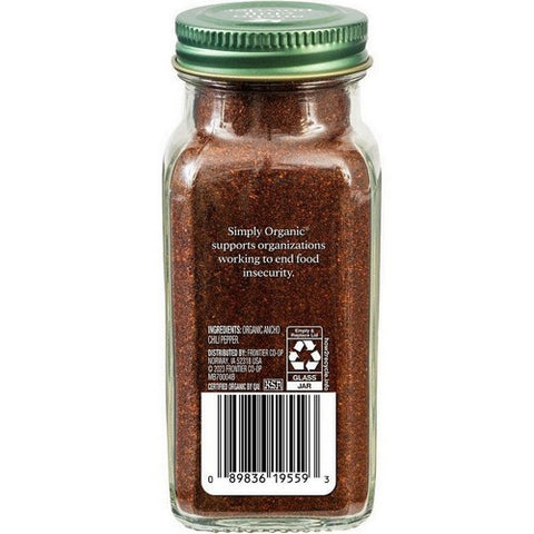 Simply Organic, Organic Ancho Chili Powder, 2.85 Oz(Case Of 6)