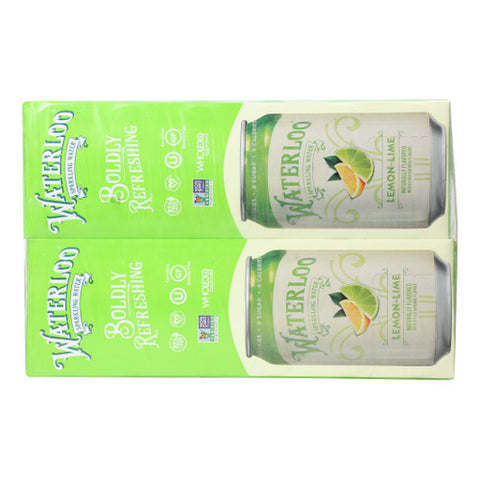 Sparkling Water Lime Case of 2 X 144 Oz by Waterloo Sparkling Water