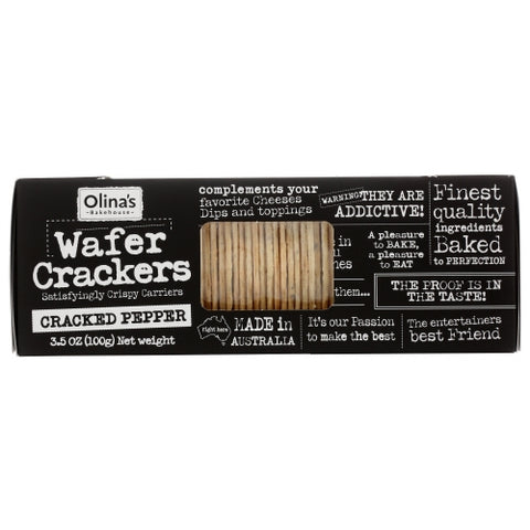 Olinas Bakehouse, Cracker Wafer Crckd Peppr, 3.5 Oz(Case Of 12)