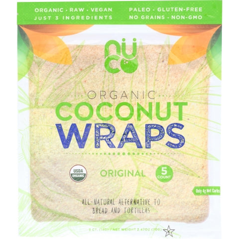 Nuco, Wrap Ccnut Org, 2.47 Oz(Case Of 12)