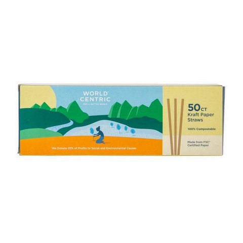 World Centric, Straw Cmpostbl Paper, 50 Count(Case Of 24)