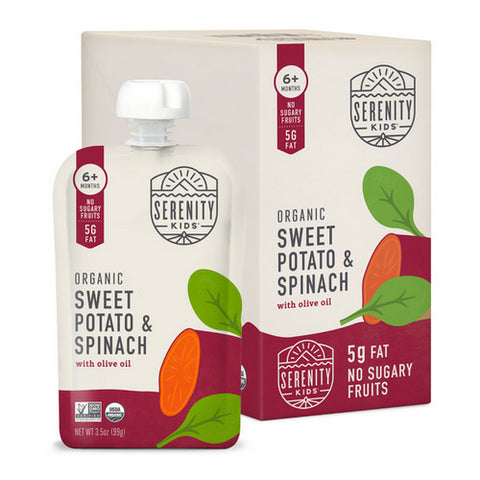 Serenity Kids, Pouch Sweet Pot Spinach, Case of 6 X 3.5 Oz