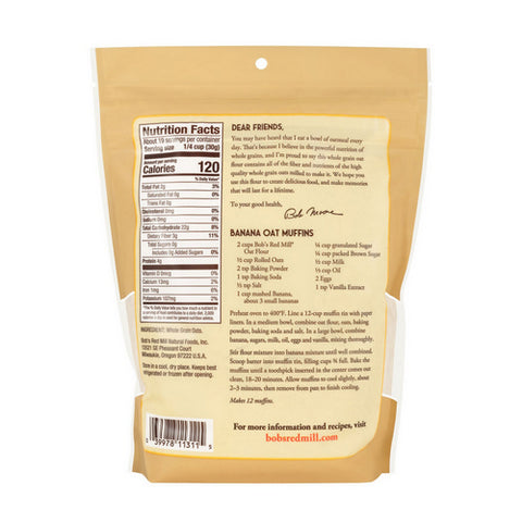 Bobs Red Mill, Oat Flour, 20 Oz(Case Of 4)