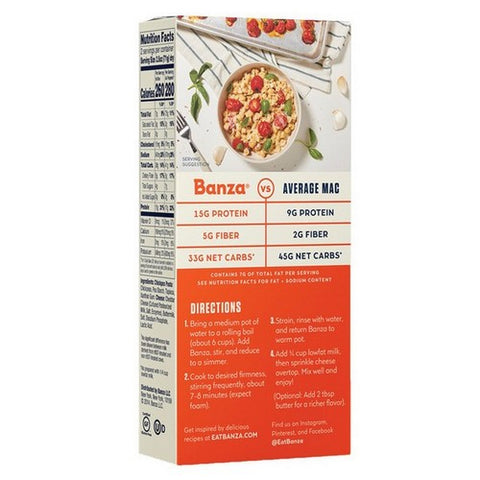 Banza, Pasta Shells Wht Chddr, 5.5 Oz(Case Of 6)