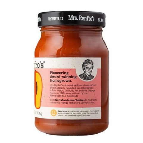Mrs Renfro, Habanero Salsa Medium Hot Mango, 16 Oz(Case Of 6)