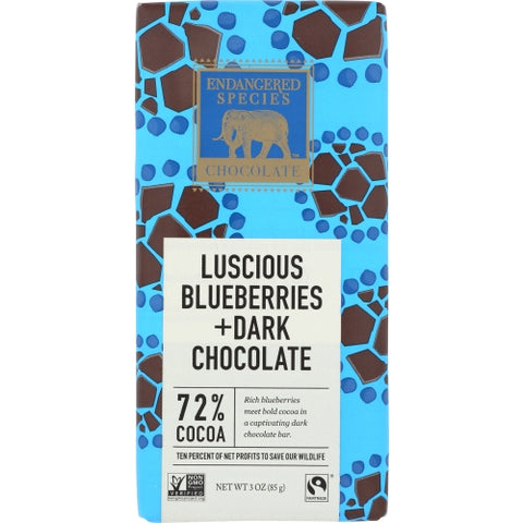 Endangered Species, Choc Bar Sea Turtle Drk Blbry, 3 Oz(Case Of 12)