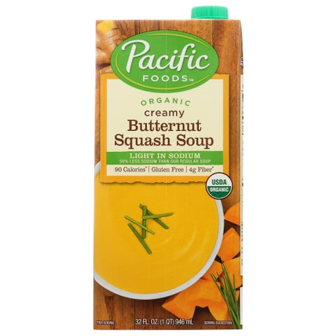 Soup Lsodium Bttrnt Sqsh Case of 12 X 32 Oz by Pacific Foods