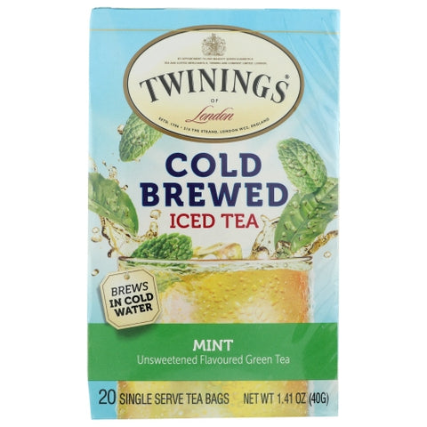 Twinings Tea, Tea Cold Brw Grn Mint, 20 Bags(Case Of 6)